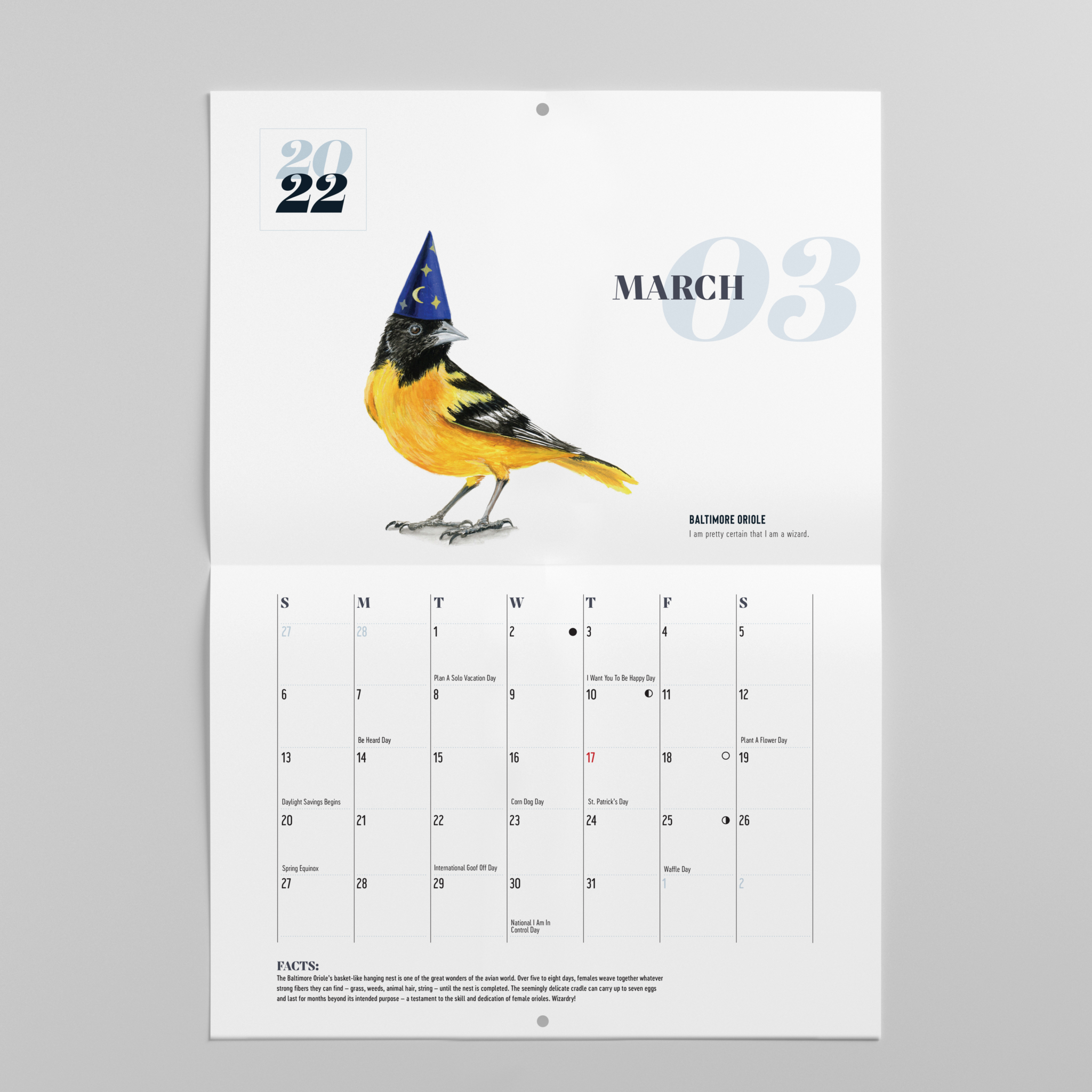 2022 bird calendar barbara schelling