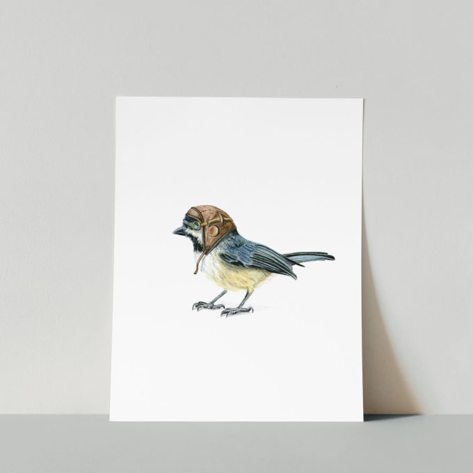 Aviator Chickadee I Print