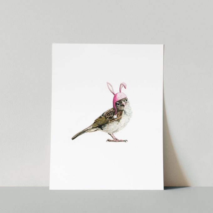 Bunnyhat Sparrow Print