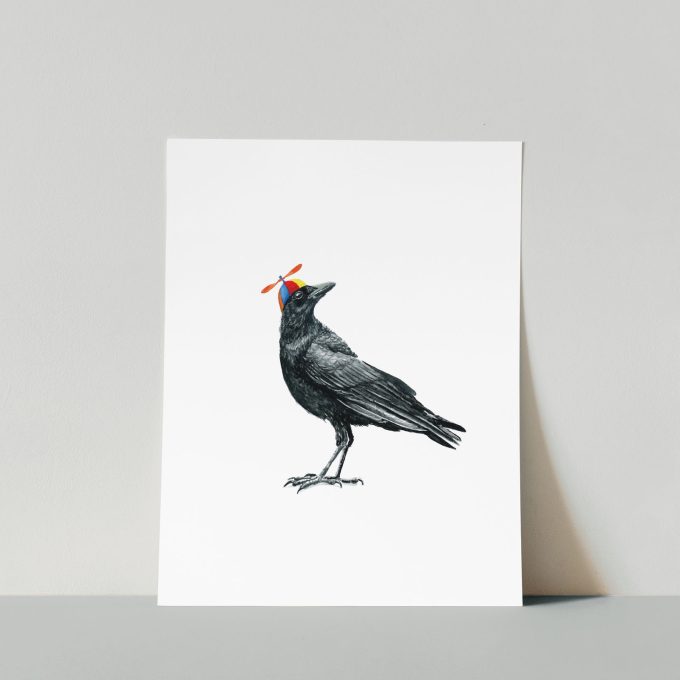 Prop Head Crow Print
