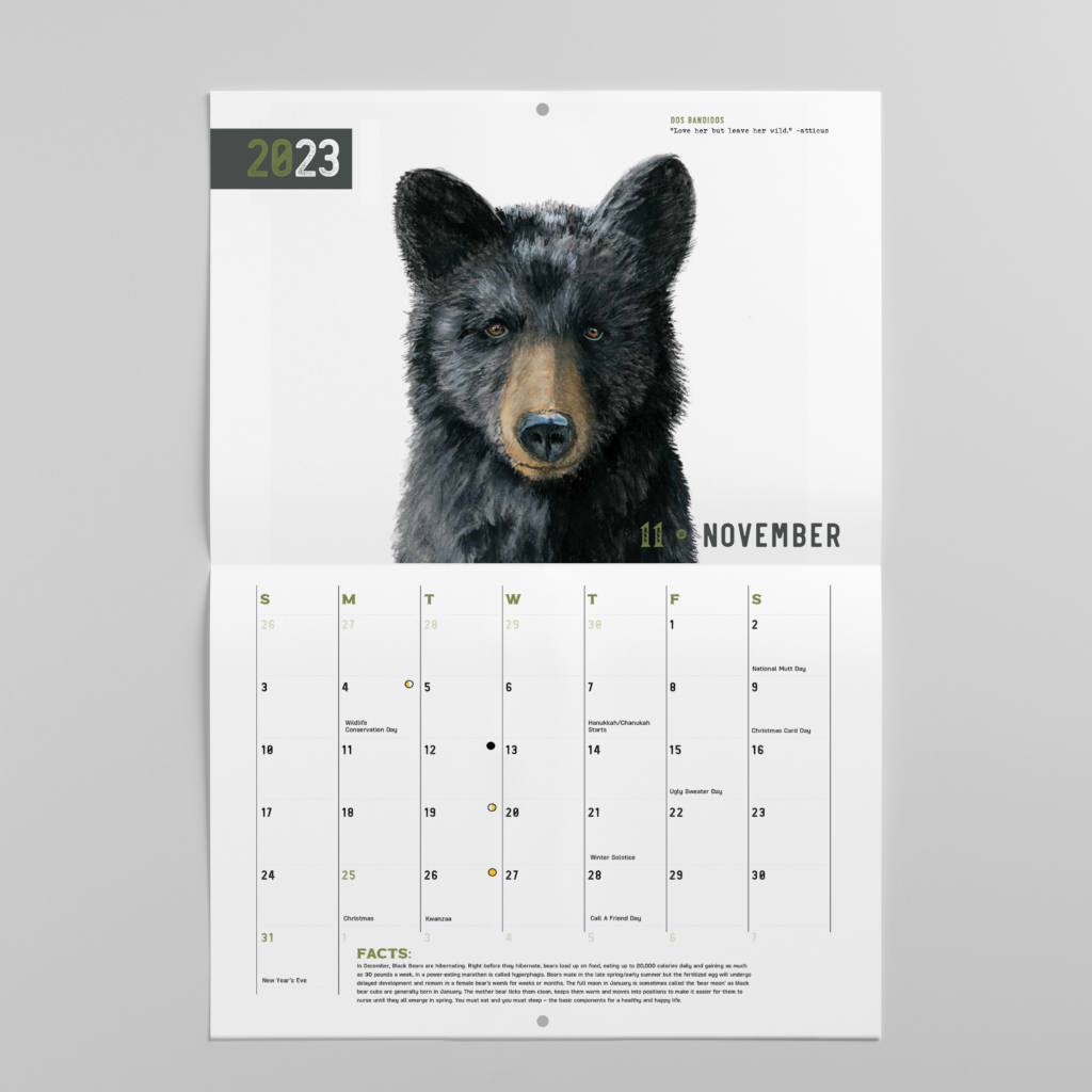 2023 North American Creatures Calendar – Barbara Schelling