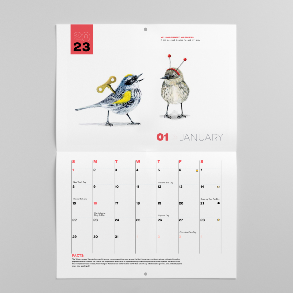 2023 Bird Calendar Barbara Schelling