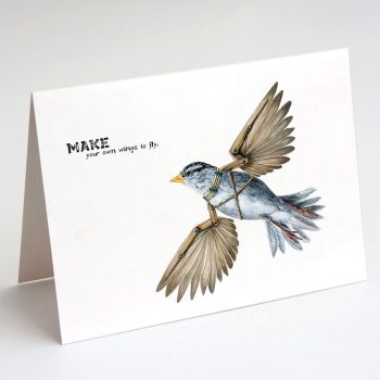 White-Crowned Sparrow Card