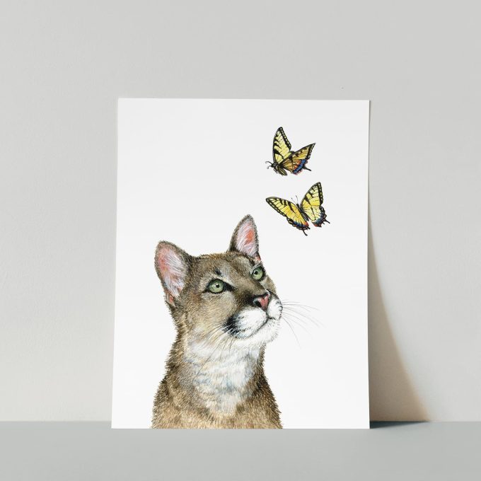 Cougar & Swallowtails Print