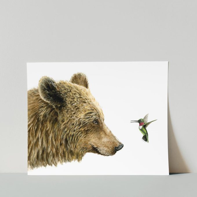 Grizzly & Hummer Print