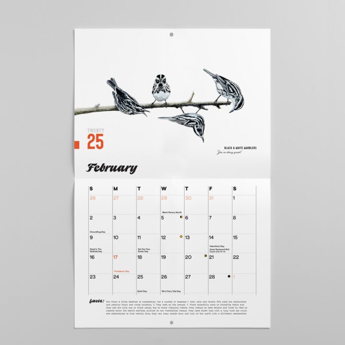 2025 Bird Calendar February