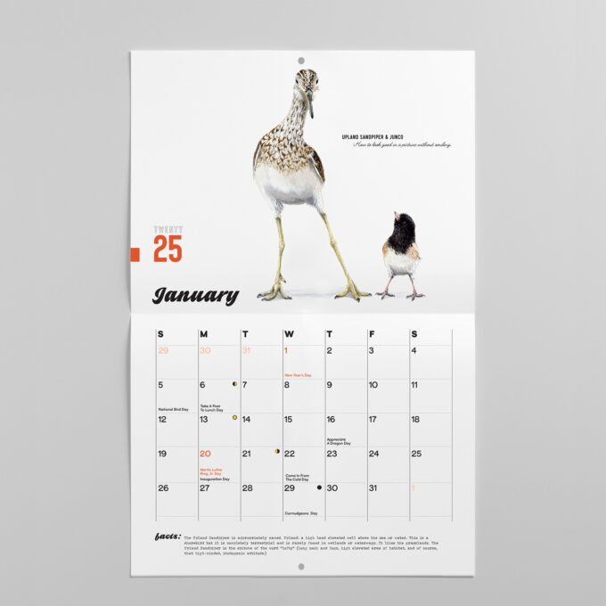 2025 Bird Calendar January