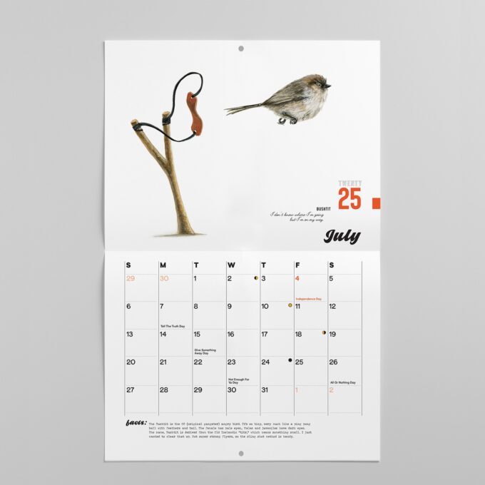 2025 Bird Calendar July