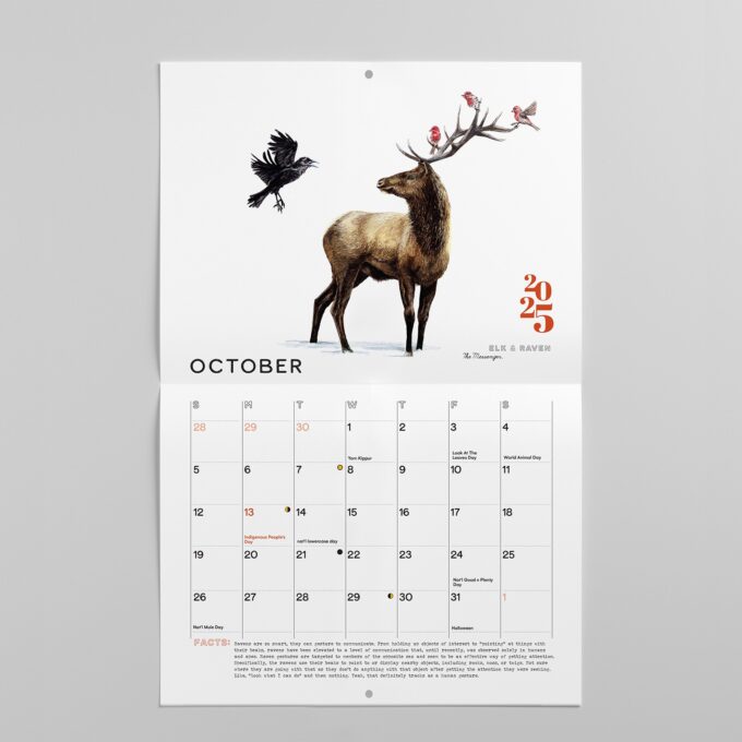 2025 Wildlife Calendar October