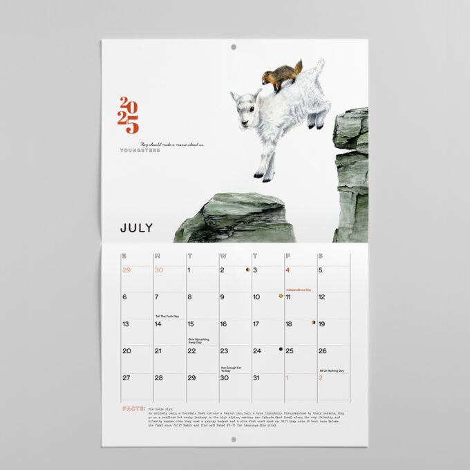 2025 Wildlife Calendar July